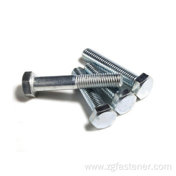 4.8 grade blue white zinc outer hexagon bolt DIN931 933